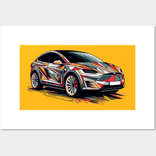 Tesla Model X Posters and Art